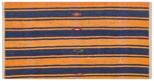 Turunce Lacivert Rengi El Dokuma Anadolu Yünlü Yolluk Kilim