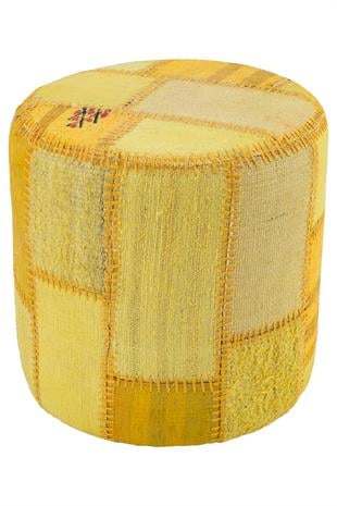 GERÇEK EL DOKUMA KİLİMDEN TASARLANMİŞ PUF 40X40 CM