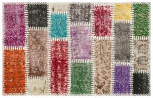 El Dokuma Multi Rengi patchwork Halı Paspas-50x80
