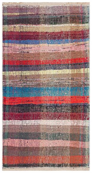 El Dokuma Renkli Çaput Pala Yünlü Kilim
