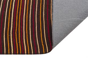 ÇOK RENGİ ÇİZGİLİ DESEN KEÇİ KILI YÜNLÜ KİLİM