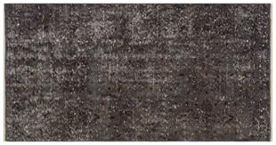 EL DOKUMA ANTRASİT GRİ RENGİ YOLLUK VİNTAGE HALISI