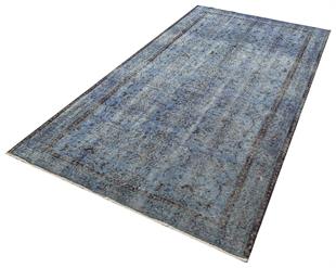 GENELEKSEL EL DOKUMA AÇİK MAVİ RENGİ ÇİÇEKLİ DESENLİ VİNTAGE HALI