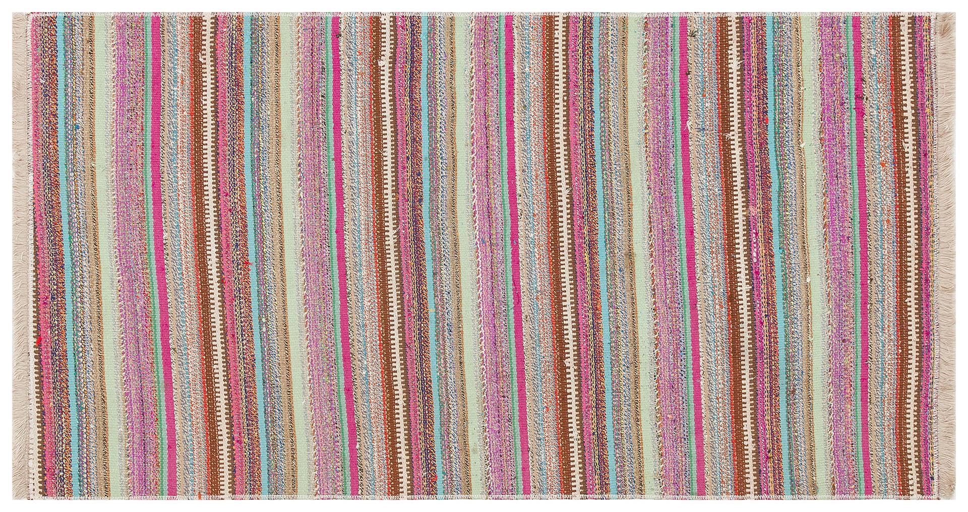 GENELEKSEL EL DOKUMA PEMBE RENGİ  ANADOLU KİLİMİ