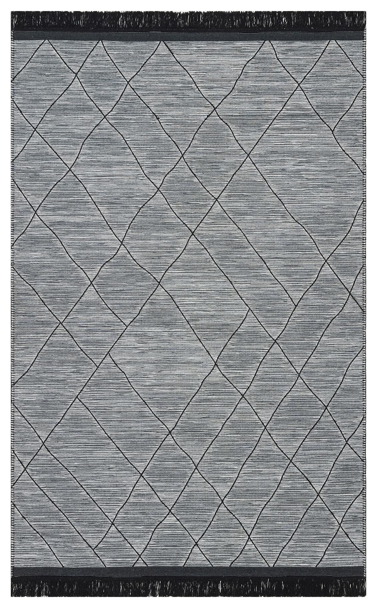 ARYA CRAFT GREY HAV TOZ VERMEZ YIKANABILIR MODERN DESENLI DOKUMA KILIM