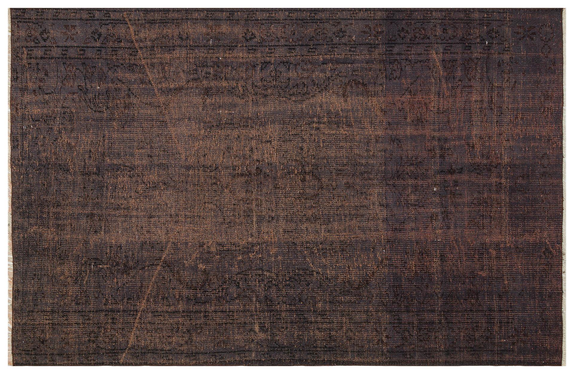 EŞSİZ EL EMEĞİ YAPILAN KOYU GRİ RENGİ YÜN ESKİTME VİNTAGE HALISI