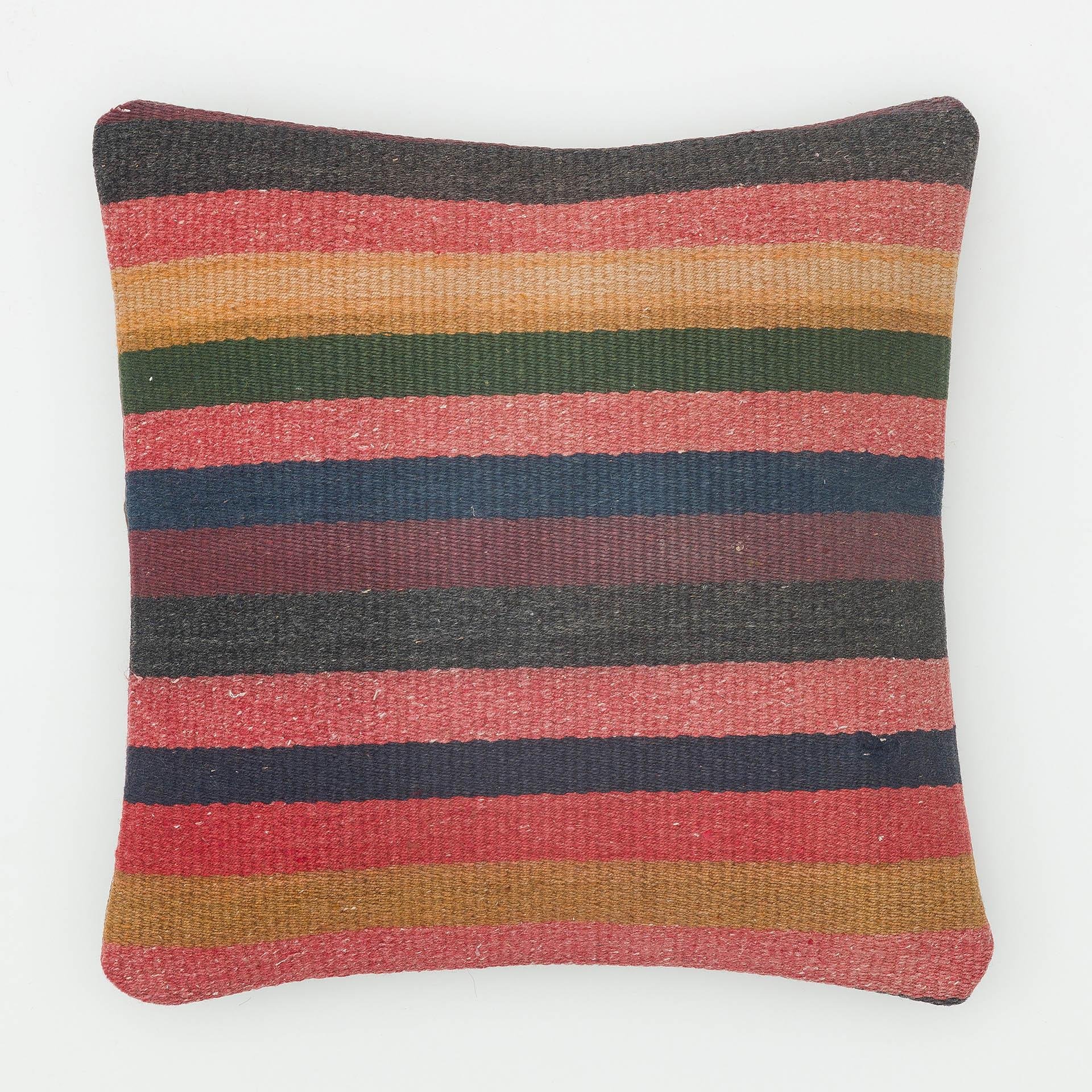 El Düğümlü ÇOK RENKLİ  VİNTAGE YASTIK KILIFI