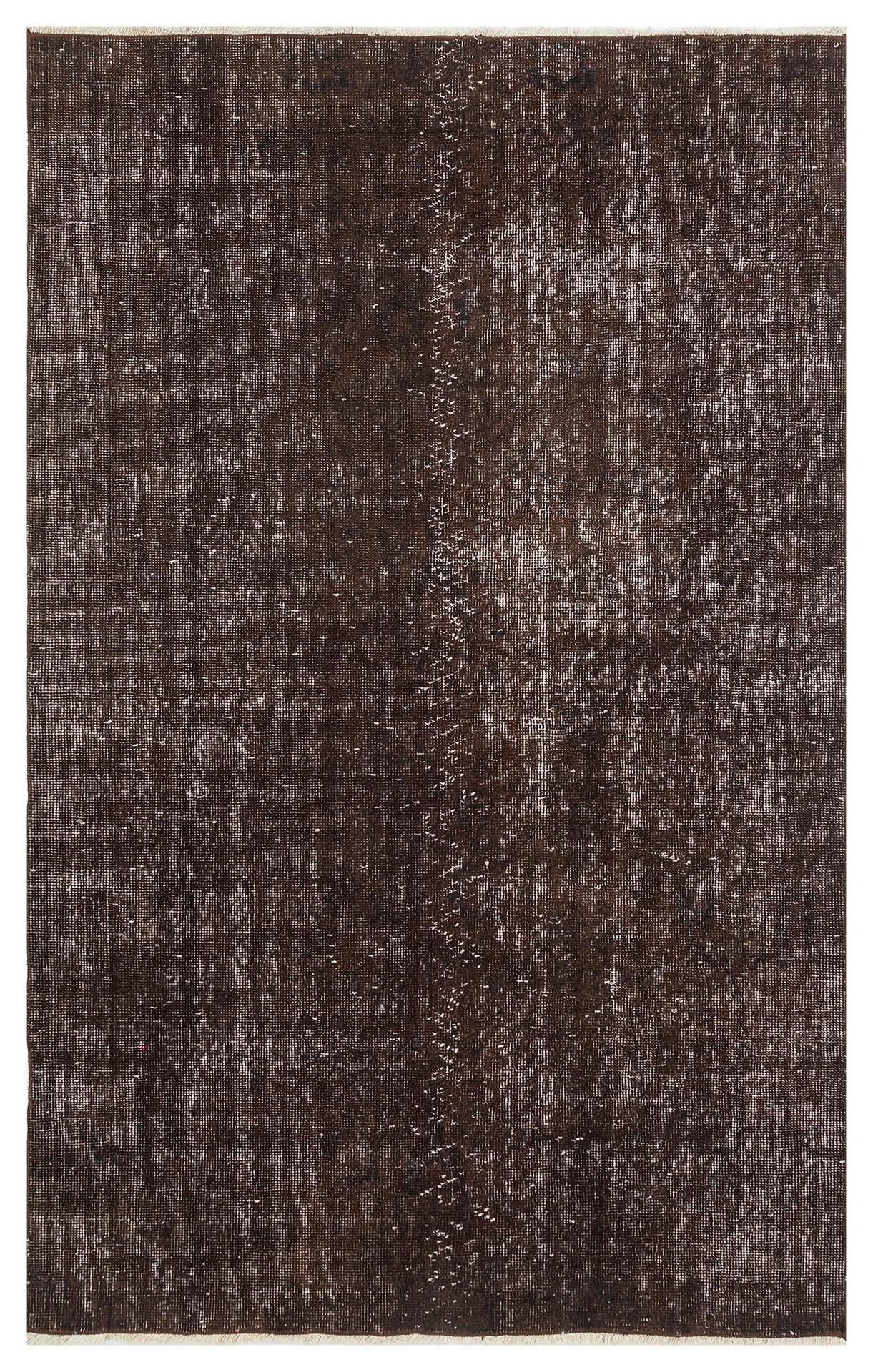 GENELEKSEL EL DOKUMA KAHVERENGİ VİNTAGE HALI