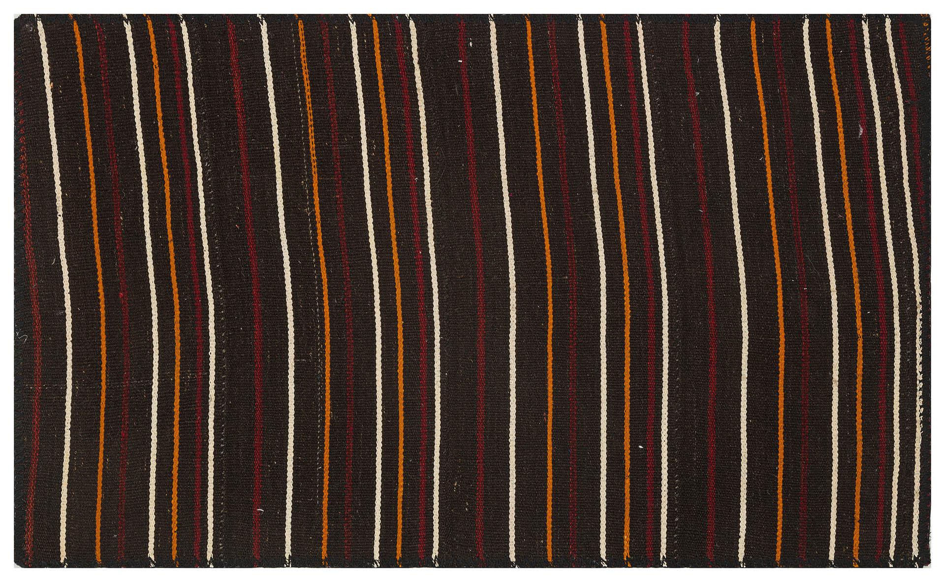 GERÇEK EL DOKUMA RENKLİ ÇİZGİLİ DESEN KİLİM PASPAS