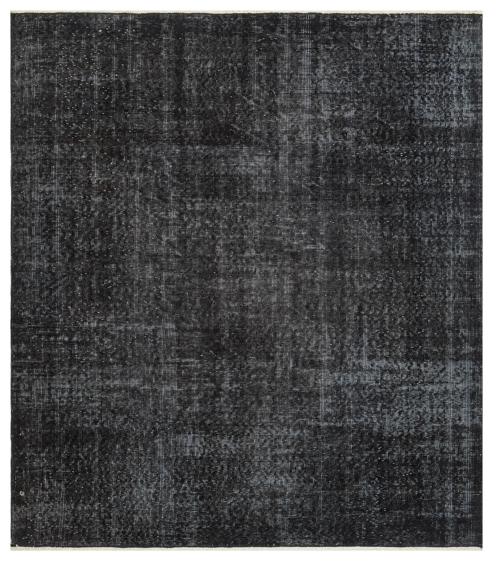 GERÇEK EL DOKUMA SİYAH RENGİ İSPARTA VİNTAGE HALISI