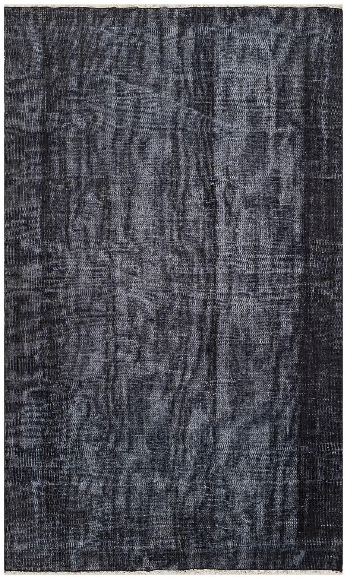 EŞSİZ EL DOKUMA SİYAH RENGİ VİNTAGE ESKİTME HALI