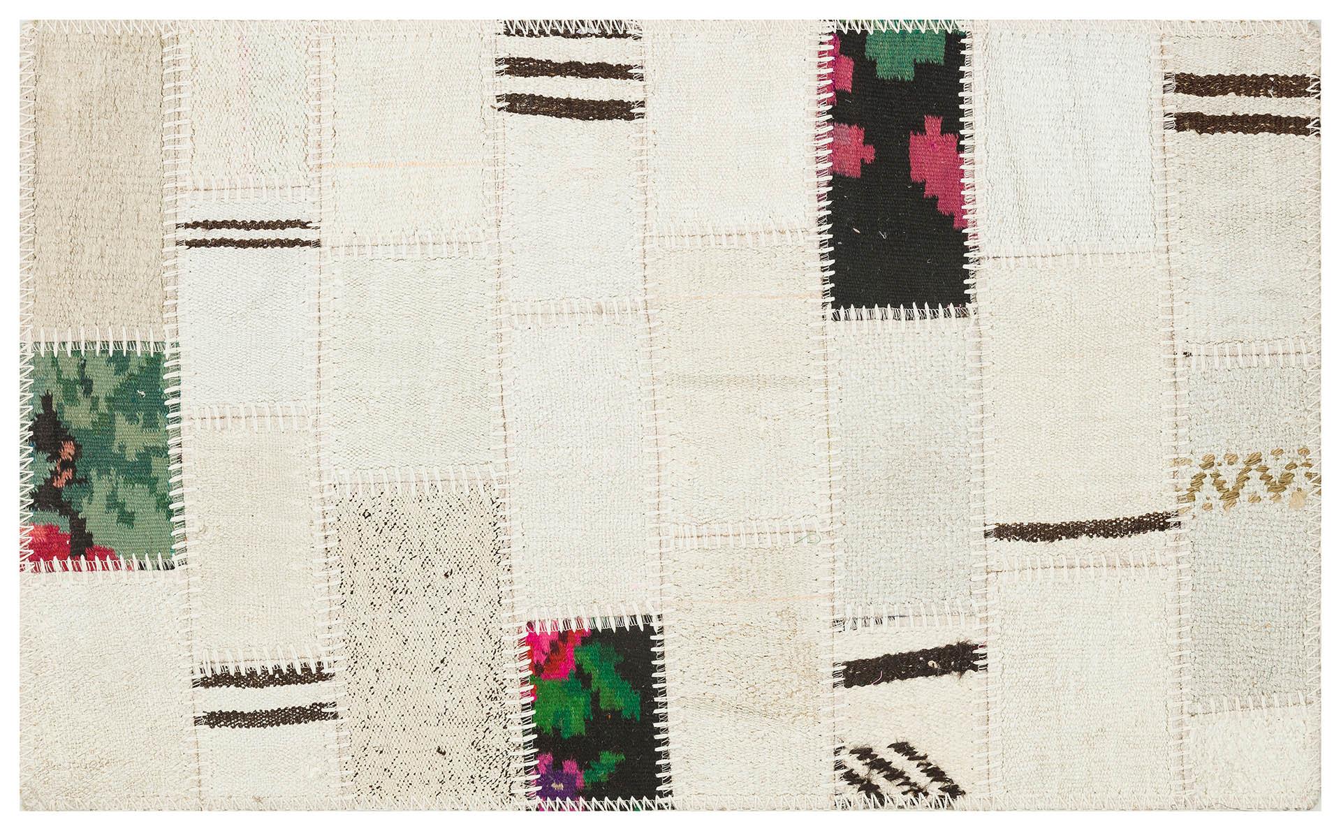 GENELEKSEL EL DOKUMA BEJ KARABAĞ KİLİM PATCHWORK PASPAS