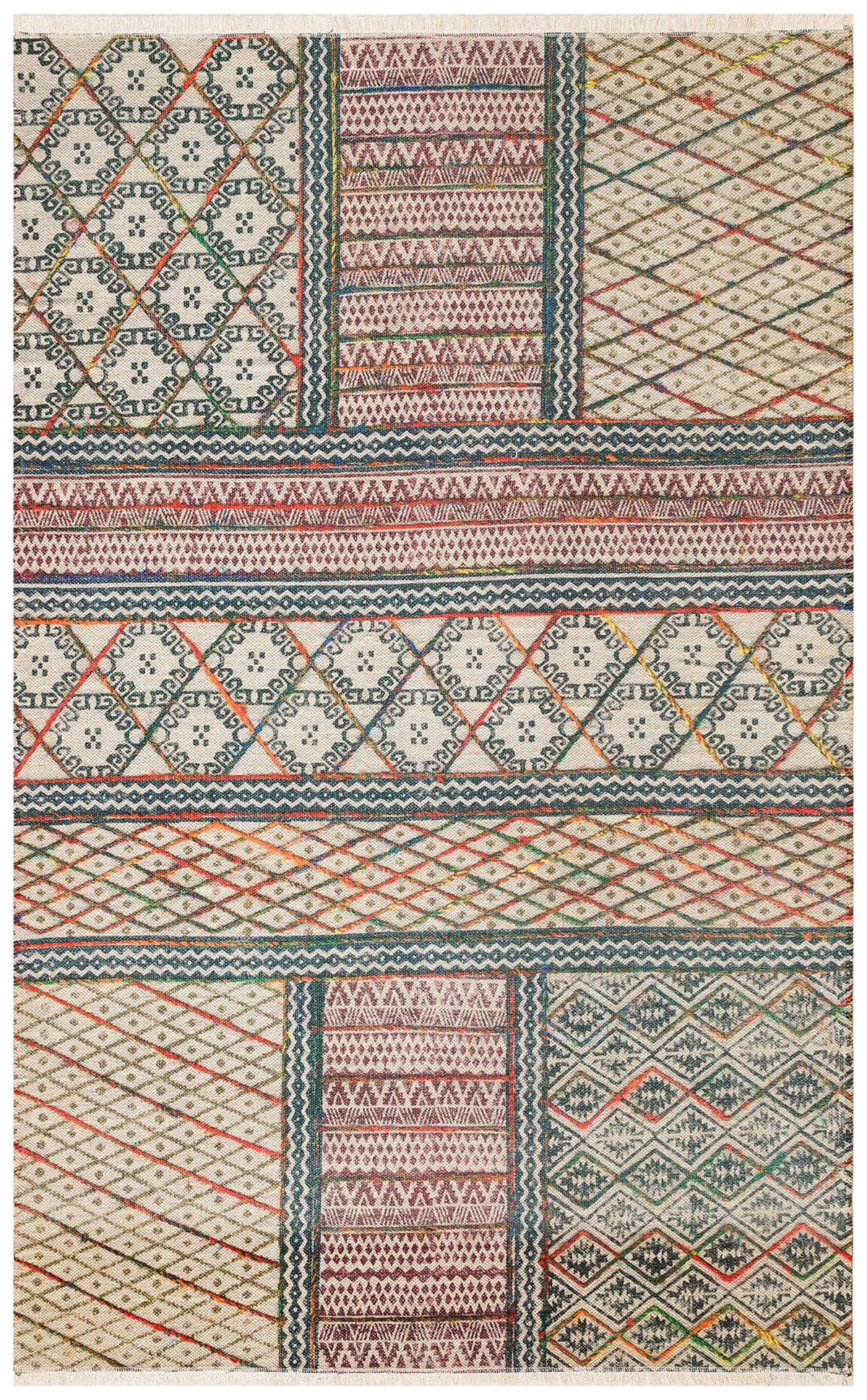 RUBY ANTRASİT YIKANABİLİR KOLAY KULLANIMLI MODERN VE GELENEKSEL DESENLERE SAHİP RENKLİ KİLİM