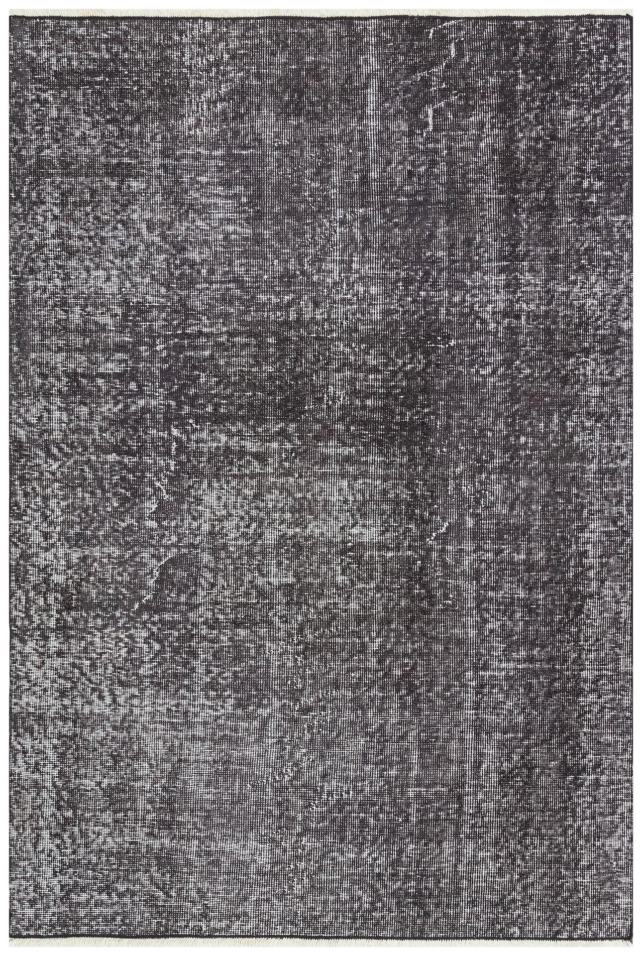 ANTRASİT GRİ RENGİ EL DOKUMA DOĞAL VİNTAGE HALISI