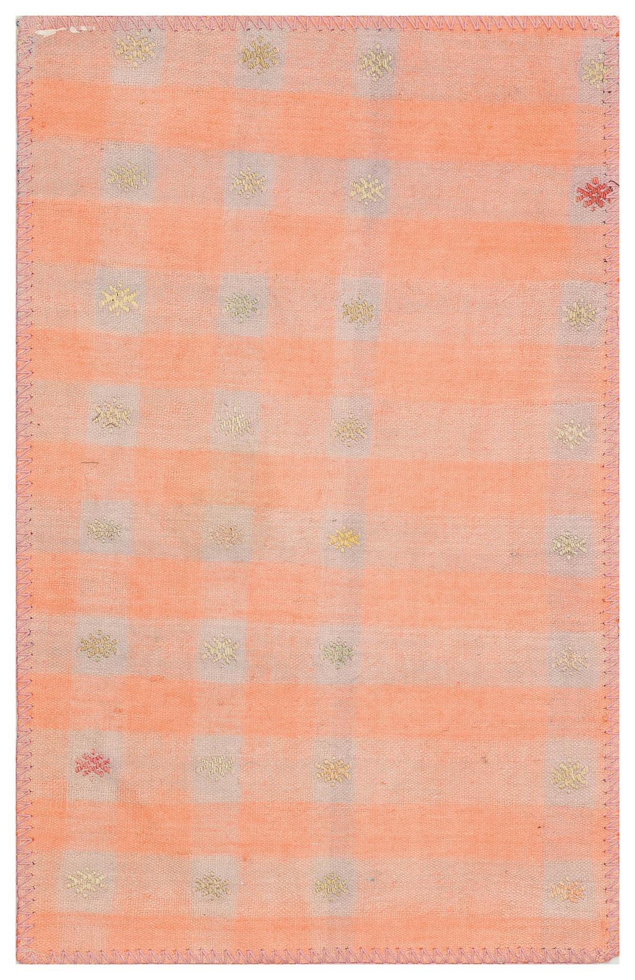 GELENEKSEL EL DOKUMA PUDRA RENGİ KENDİR KİLİM PASPAS