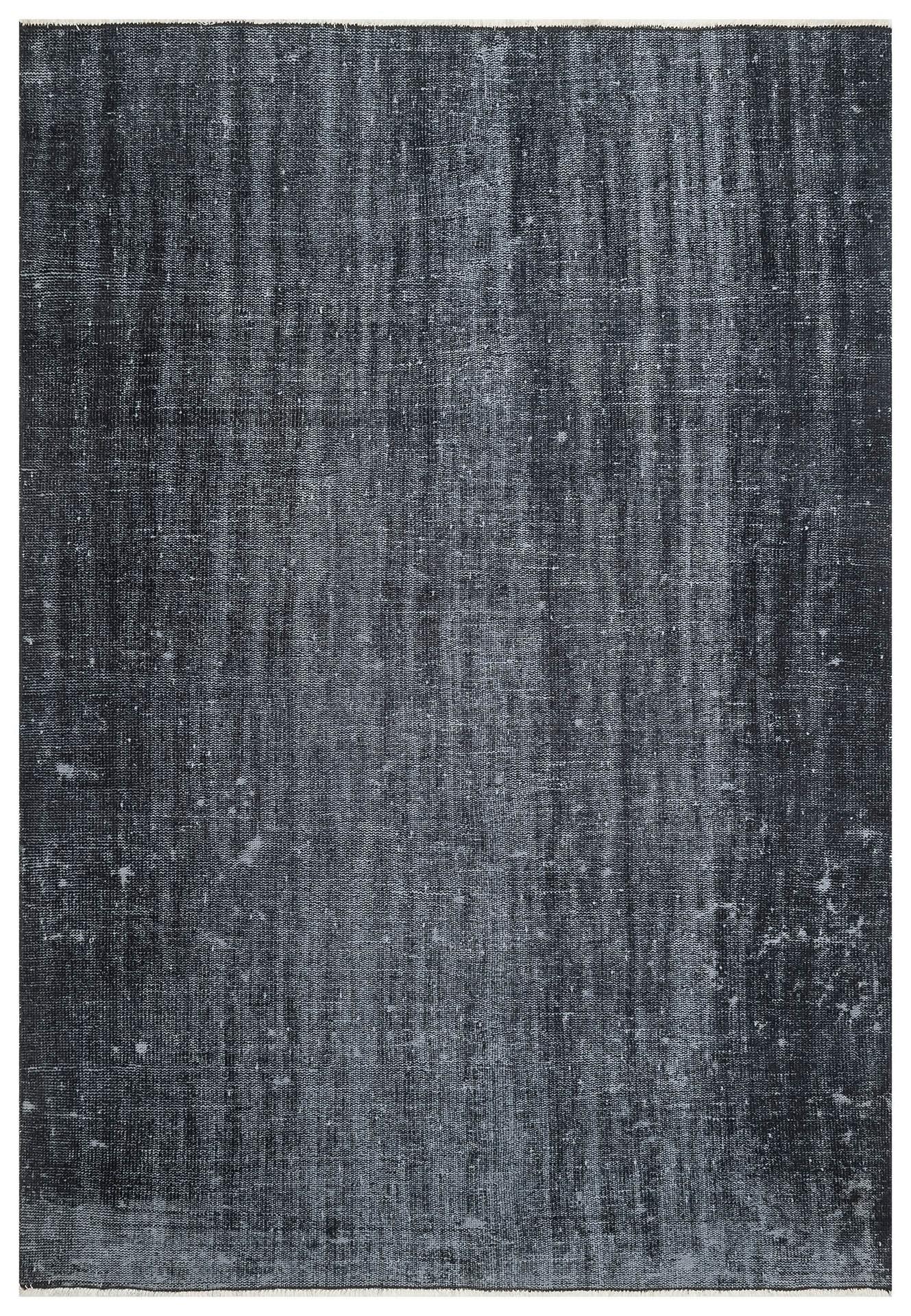 GERÇEK EL DOKUMA SİYAH RENGİ RETRO VİNTAGE HALISI