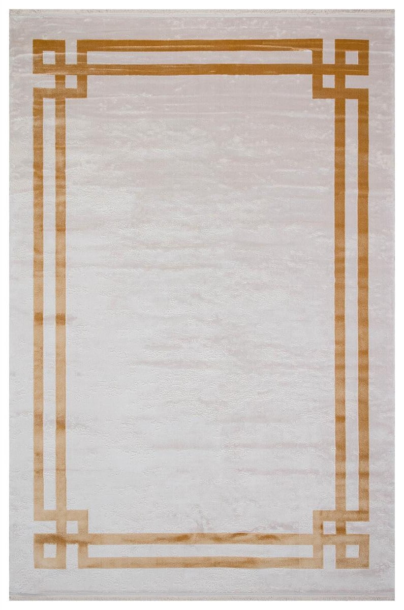 HALICA TENOM SARİ RENGİ ÇERÇEVELİ MODREN BAMBU HALI