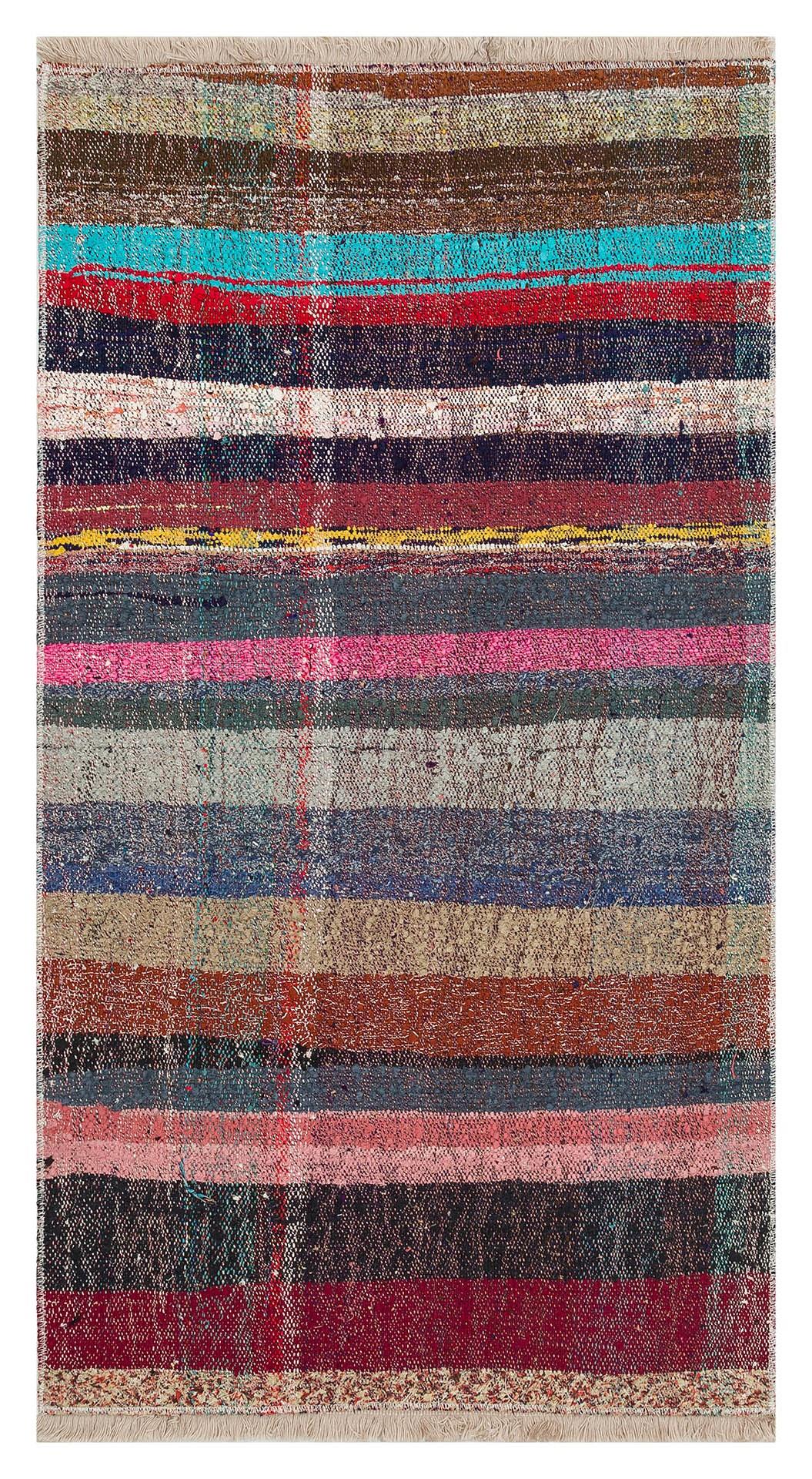 ÇOK RENKLİ ÇİZGİLİ DESEN ÇAPUT PALA KİLİM