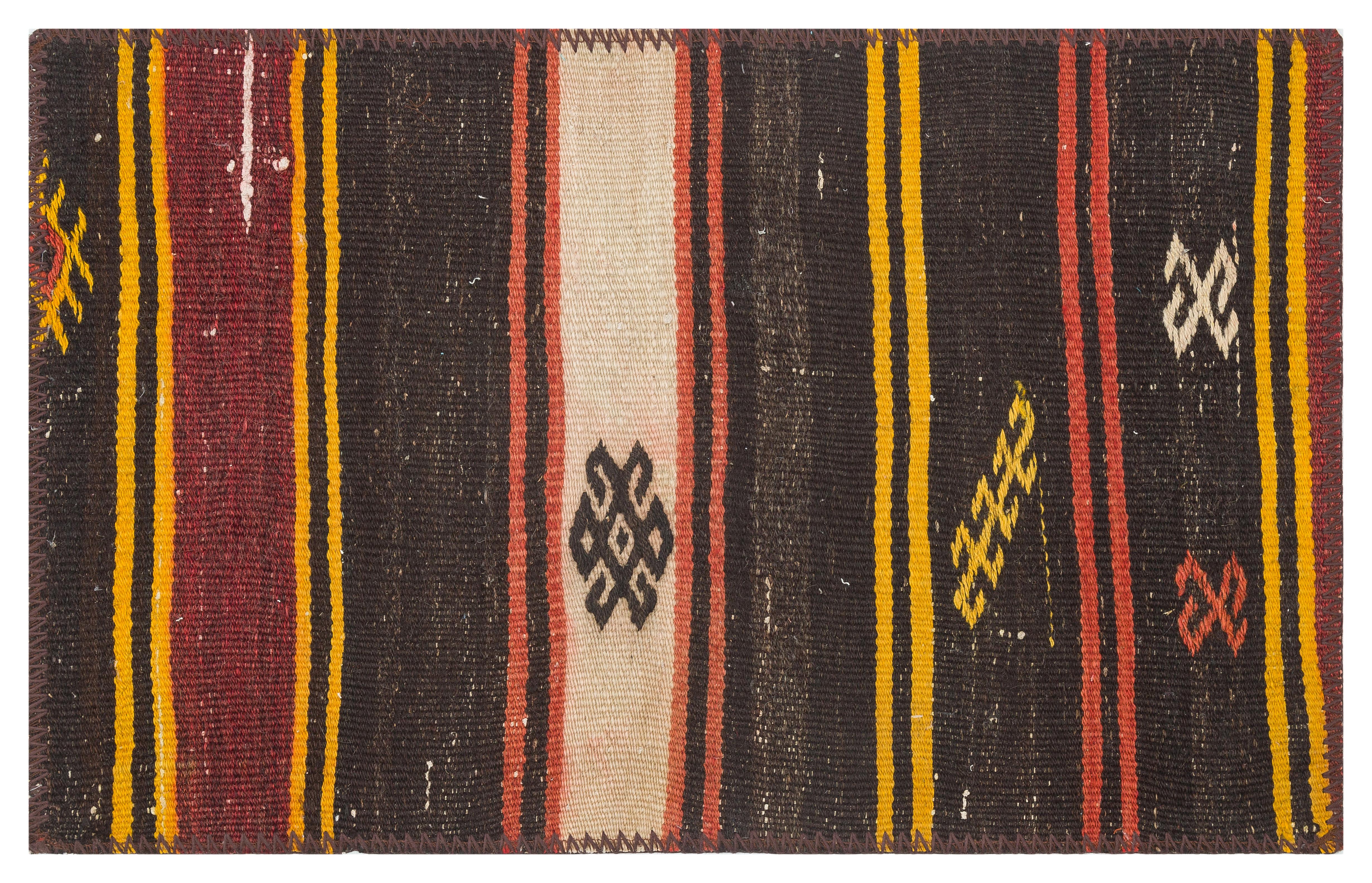 GEOMETRİK DESEN EL DOKUMA KİLİM PASPAS