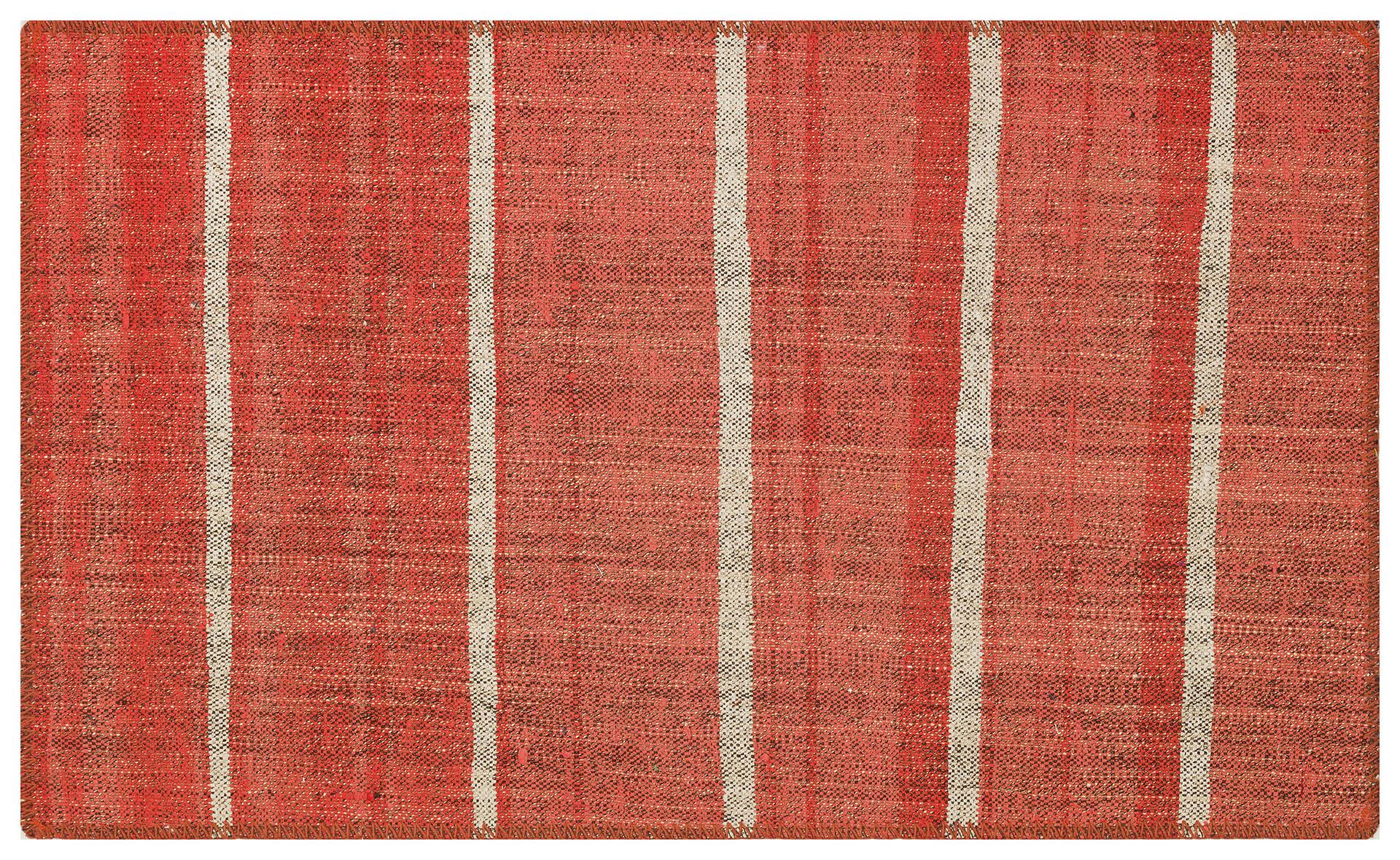 GENELEKSEL EL DOKUMA MERCAN RENGİ KENDİR KİLİM PASPAS