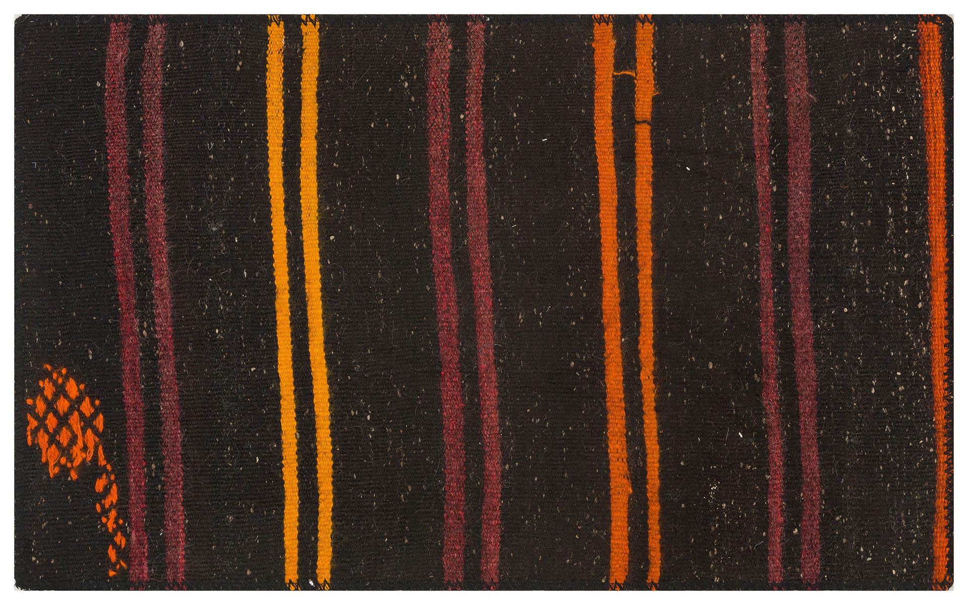 BORDO TURUNCE RENGİ ÇİZGİLİ KİLİM PASPAS