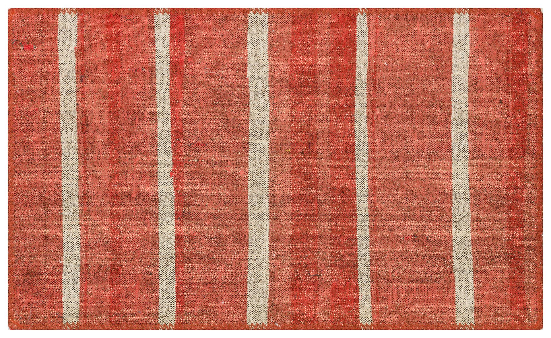 GERÇEK EL DOKUMA MERCAN RENGİ KİLİM PASPAS