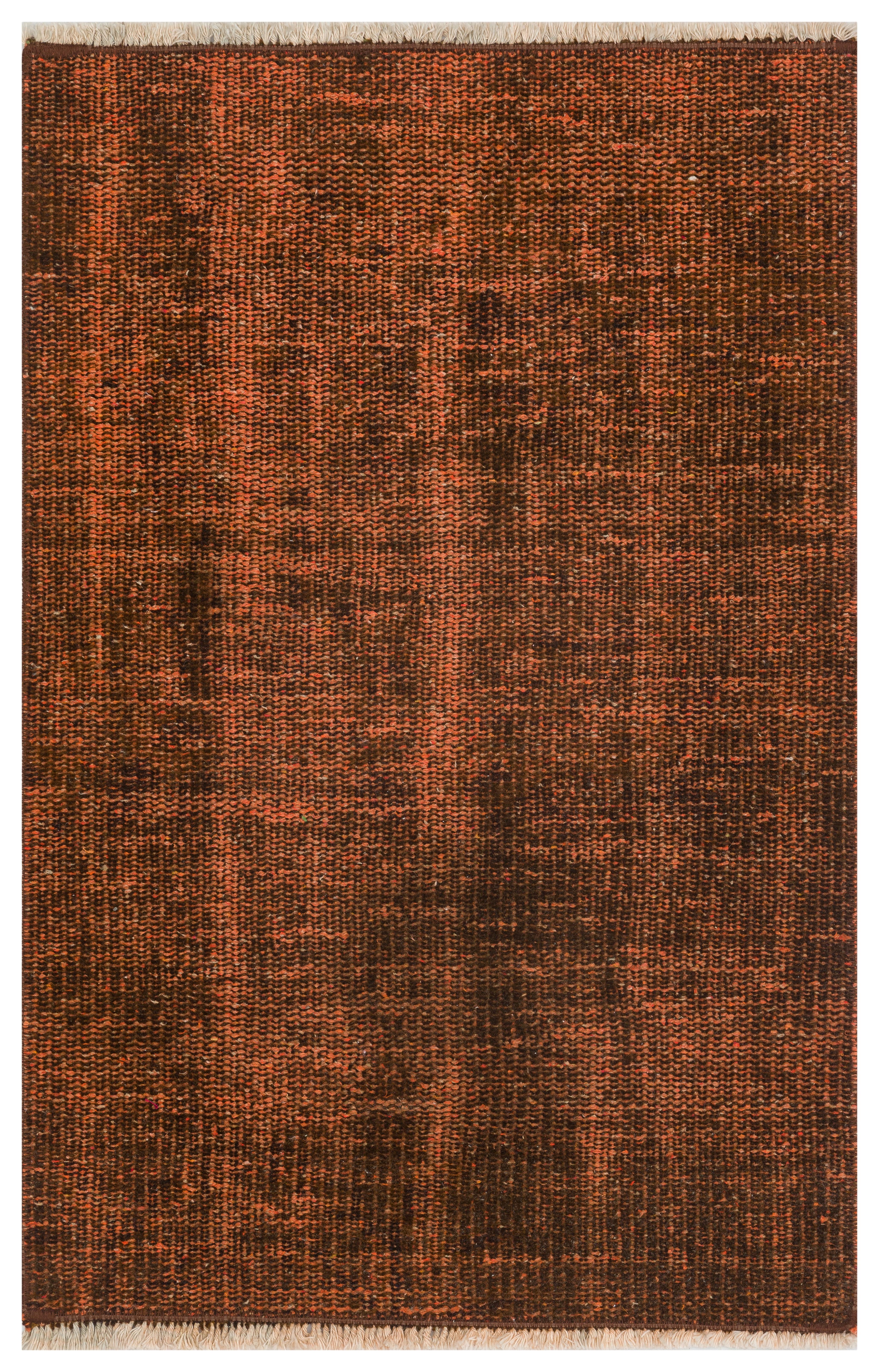 KAHVE BAKİR RENGİ EL DOKUMA VİNTAGE HALI PASPAS