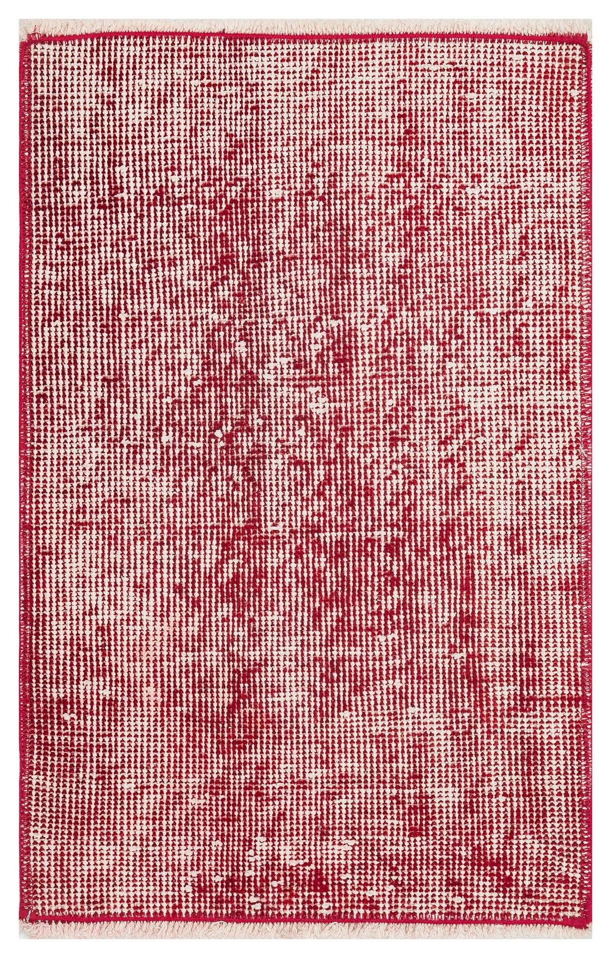 GENELEKSEL DOĞAL PUDRA KIRMIZI  RENGİ VİNTAGE HALI PASPAS