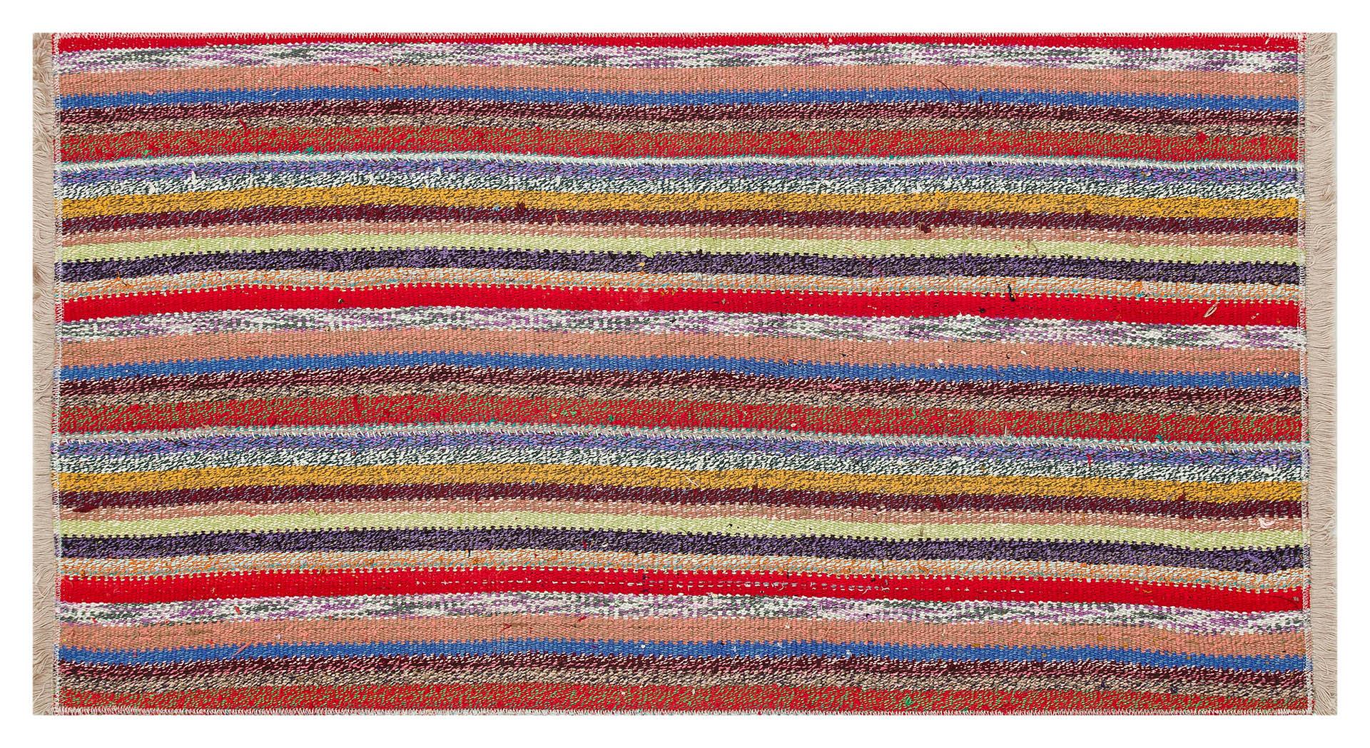 ÇOK RENKLİ ÇİZGİLİ DESEN ÇAPUT PALA KİLİM