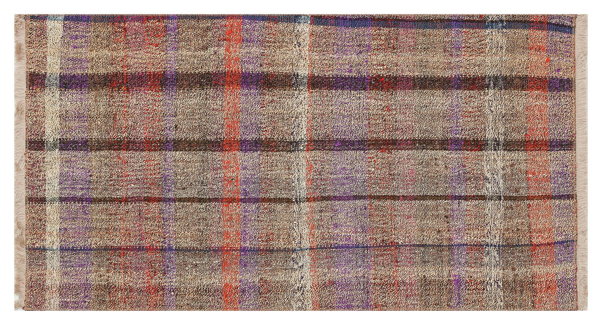 GENELEKSEL EL DOKUMA AÇİK KAHVERENGİ ANADOLU ÇAPUT KİLİMİ