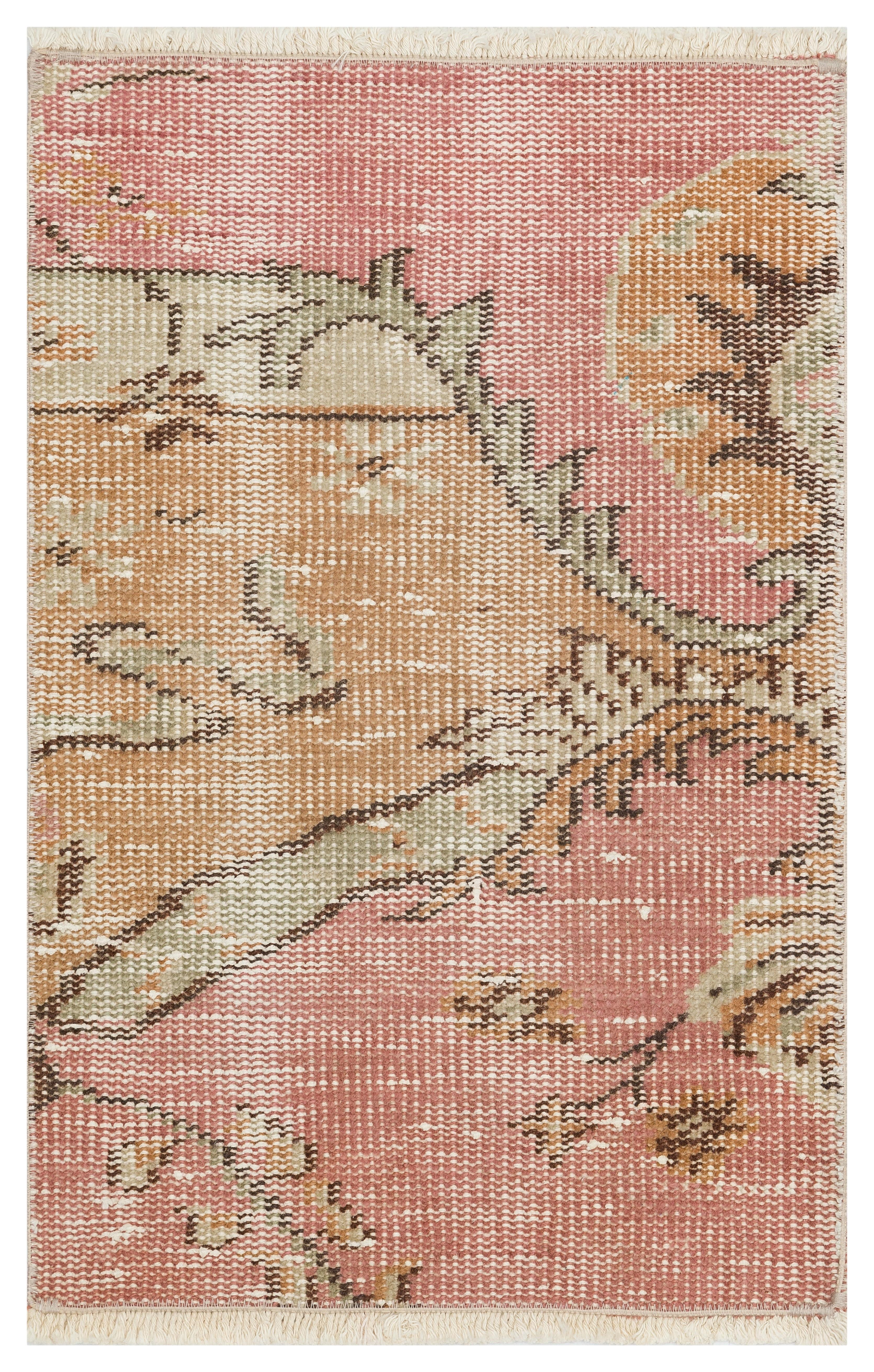 GERÇEK EL DOKUMA PUDRA  RENGİ İSPARTA HALI PASPAS