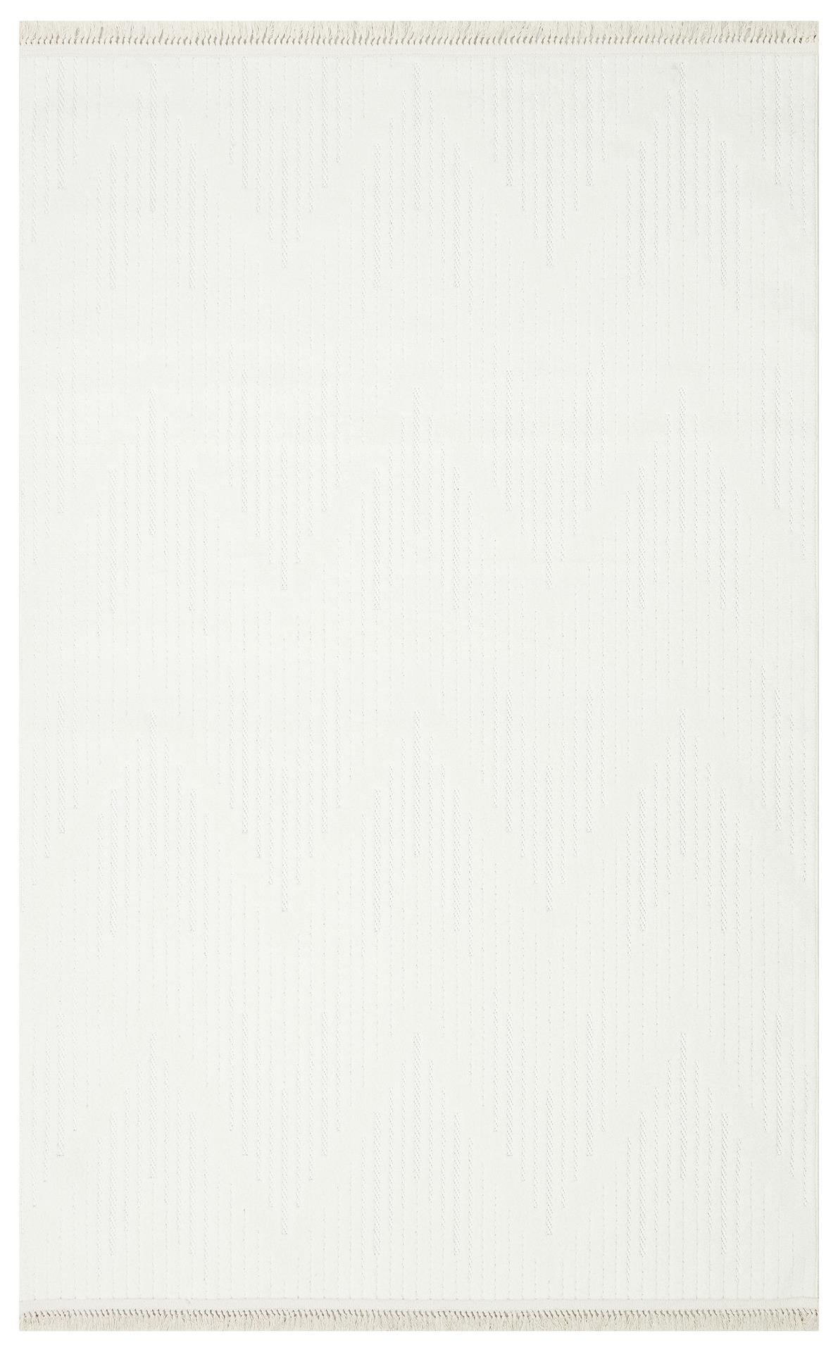 WHİTE  Hav Toz Vermez Yüksek Alçak Dokuya Sahip Modern Dokuma Halı