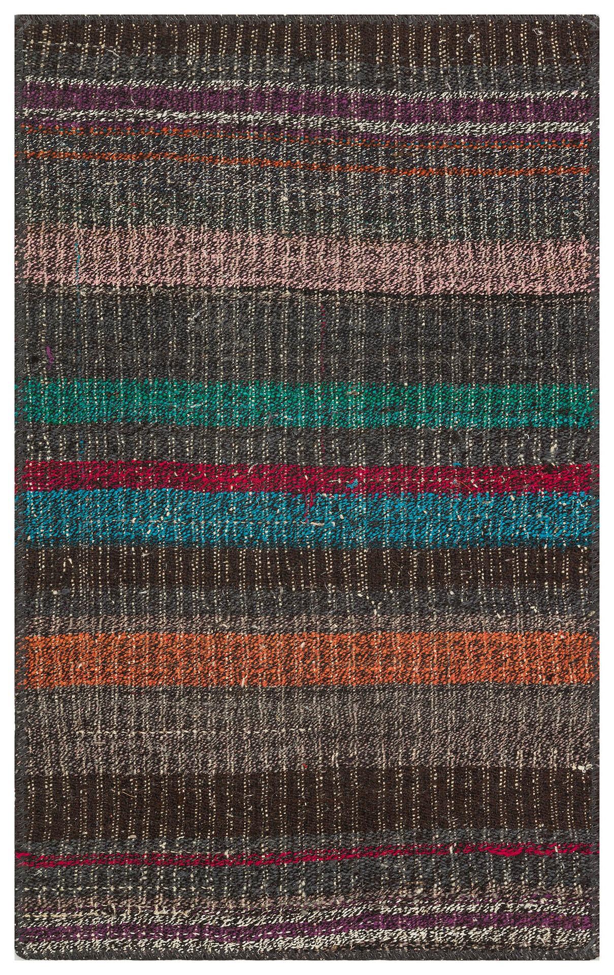 GERÇEK EL DOKUMA GRİ TONLERİ KEÇİ KİLİM PASPAS