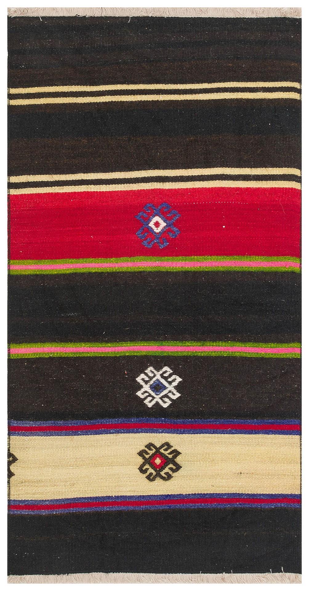 GENELEKSEL EL DOKUMA KAHVERENGİ SİVAS KİLİMİ