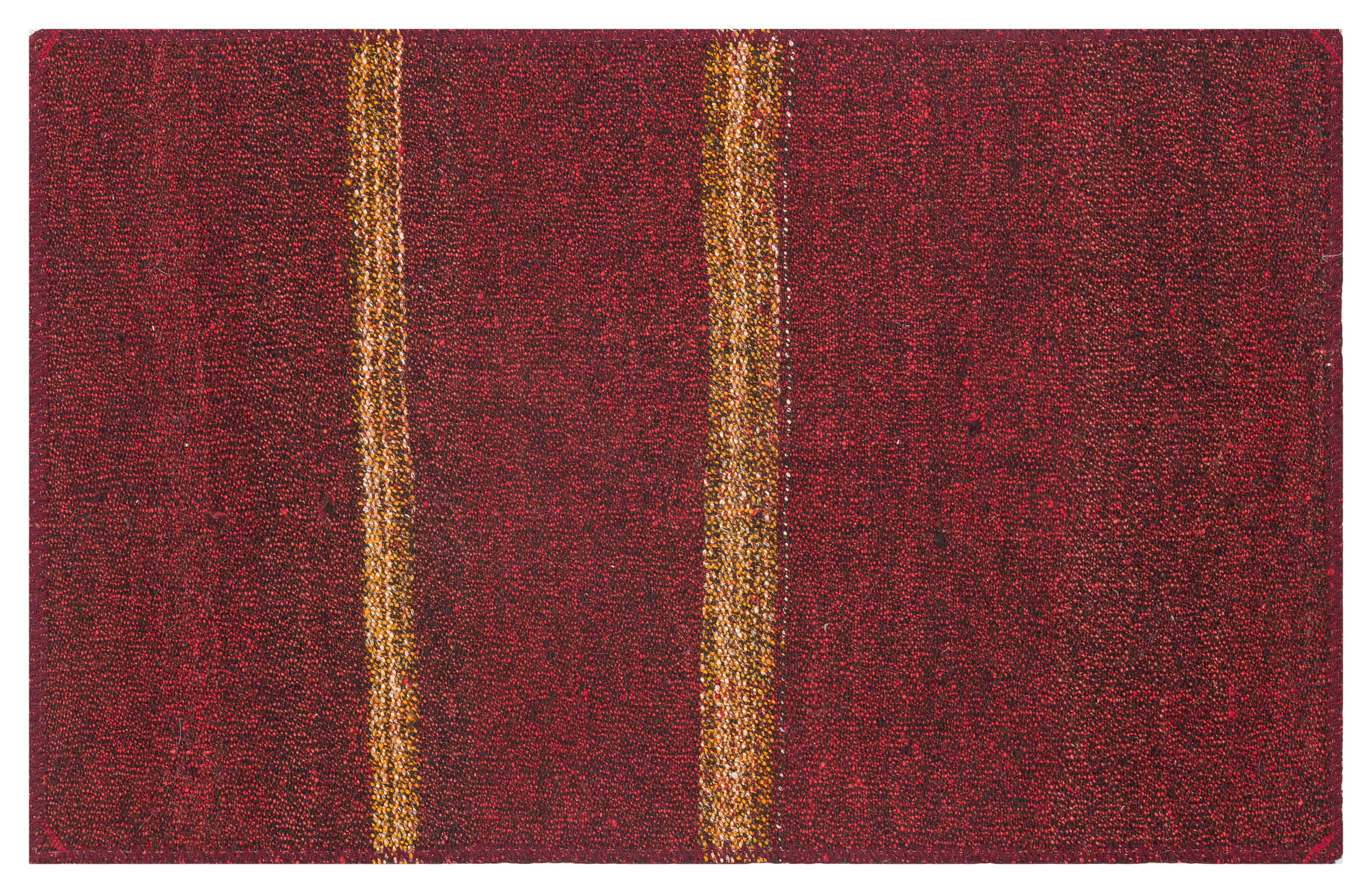 GERÇEK EL DOKUMA MÜRDÜM RENGİ KİLİM PASPAS