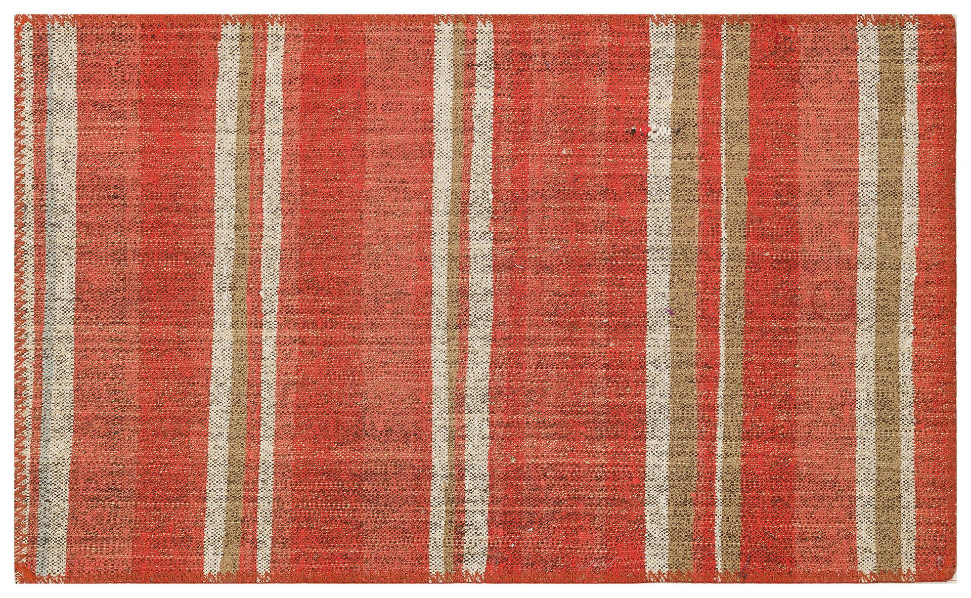 MERCAN TURUNCU RENGİ KEÇİ KILI KİLİM PASPAS