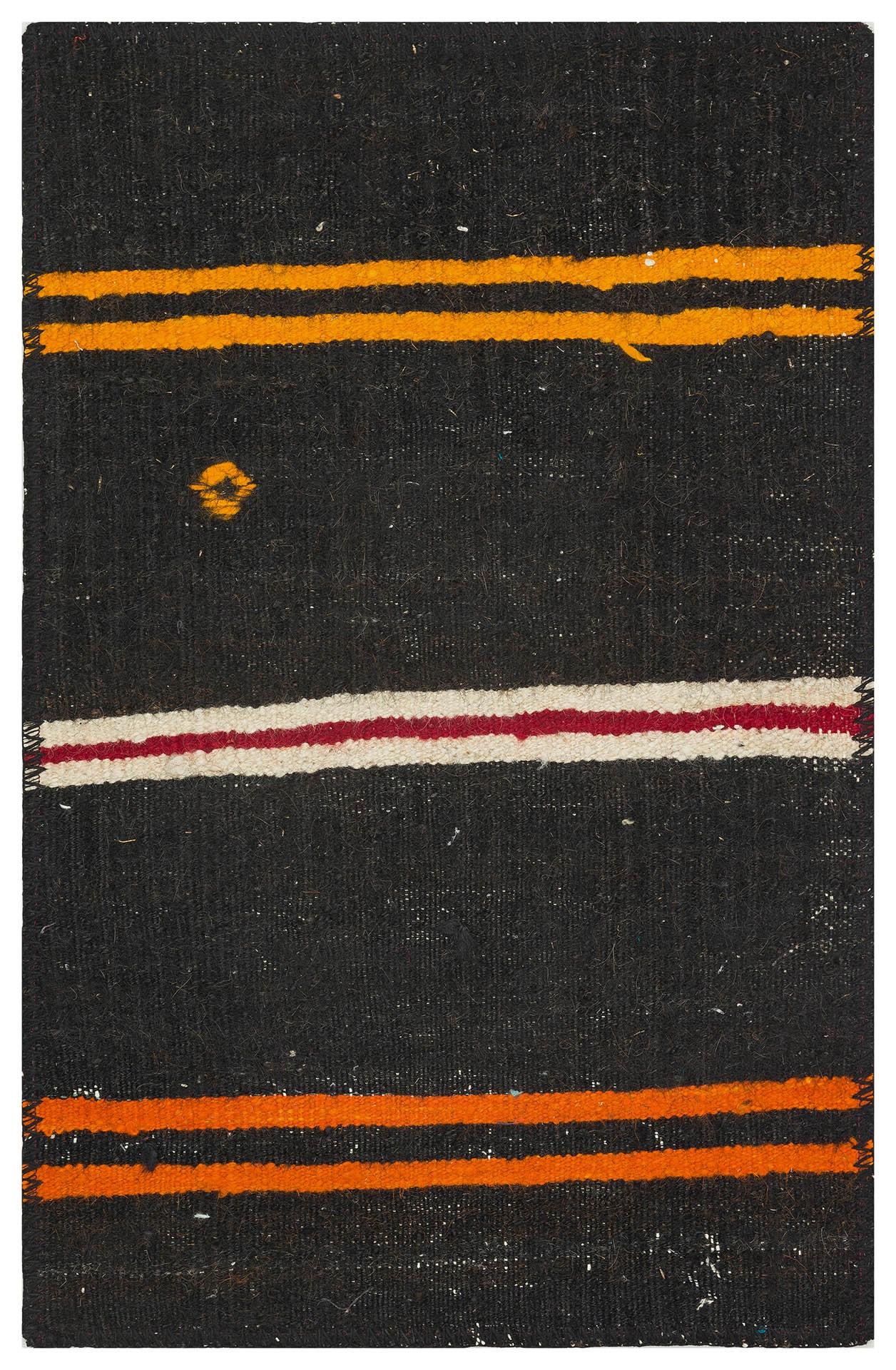 Gerçek El Dokuma Sari Turuncu Rengi Kilim Paspas