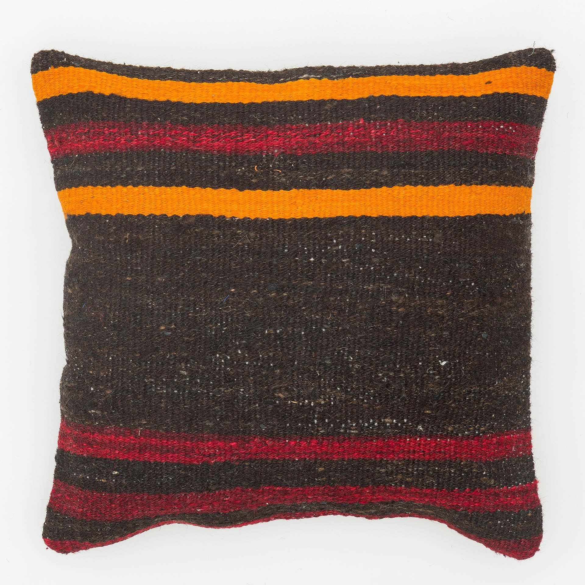 GENELEKSEL DOĞAL KREM KAHVERENGİ KENDİR KİLİM YASTIK KILIFI