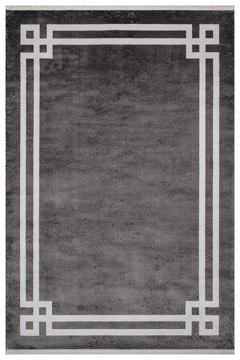 HALICA TENOM GRİ RENGİ ÇERÇEVELİ MODREN BAMBU HALI