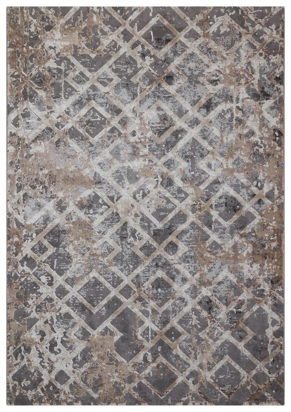 HALICA CRAFT GRİ BEJ RENGİ GEOMETRİK DESEN SALON HALISI