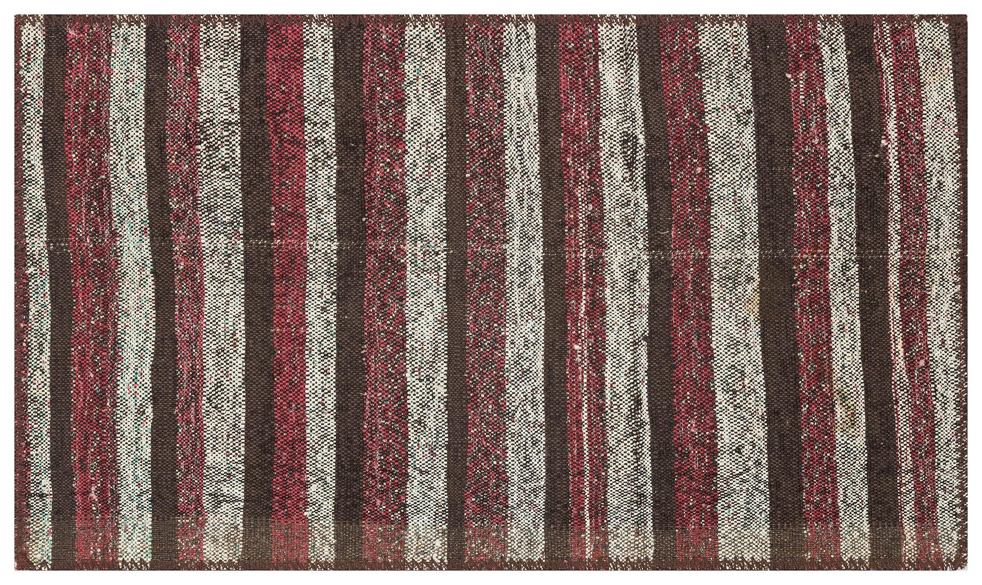 GERÇEK EL DOKUMA BORDO SİYAH RENGİ KİLİM PASPAS