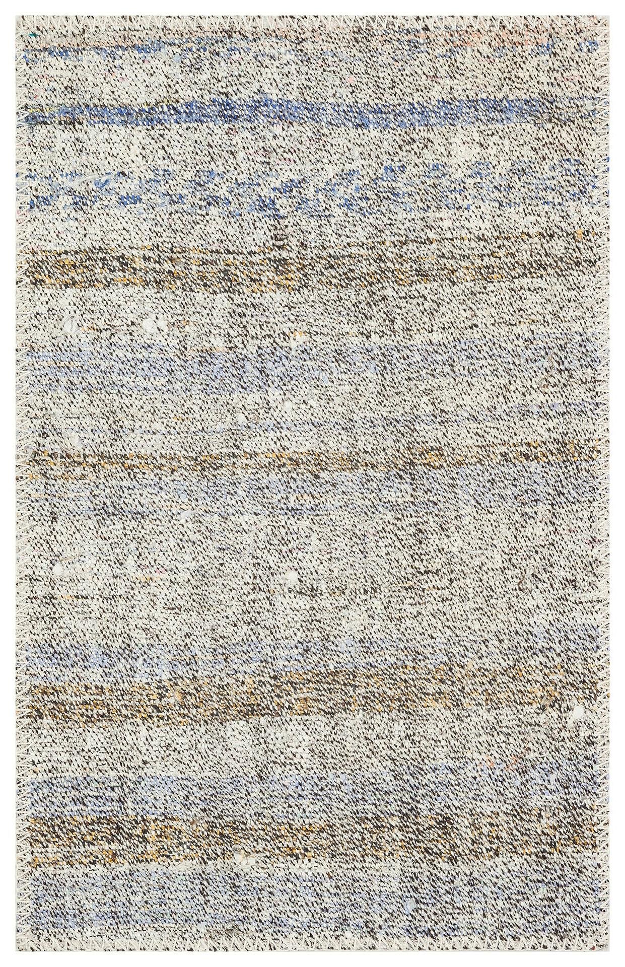 EŞSİZ EL YAPIMI GÜMÜŞ BEYAZ RENGİ KEÇİ KILI YÜNLÜ KİLİM PASPAS