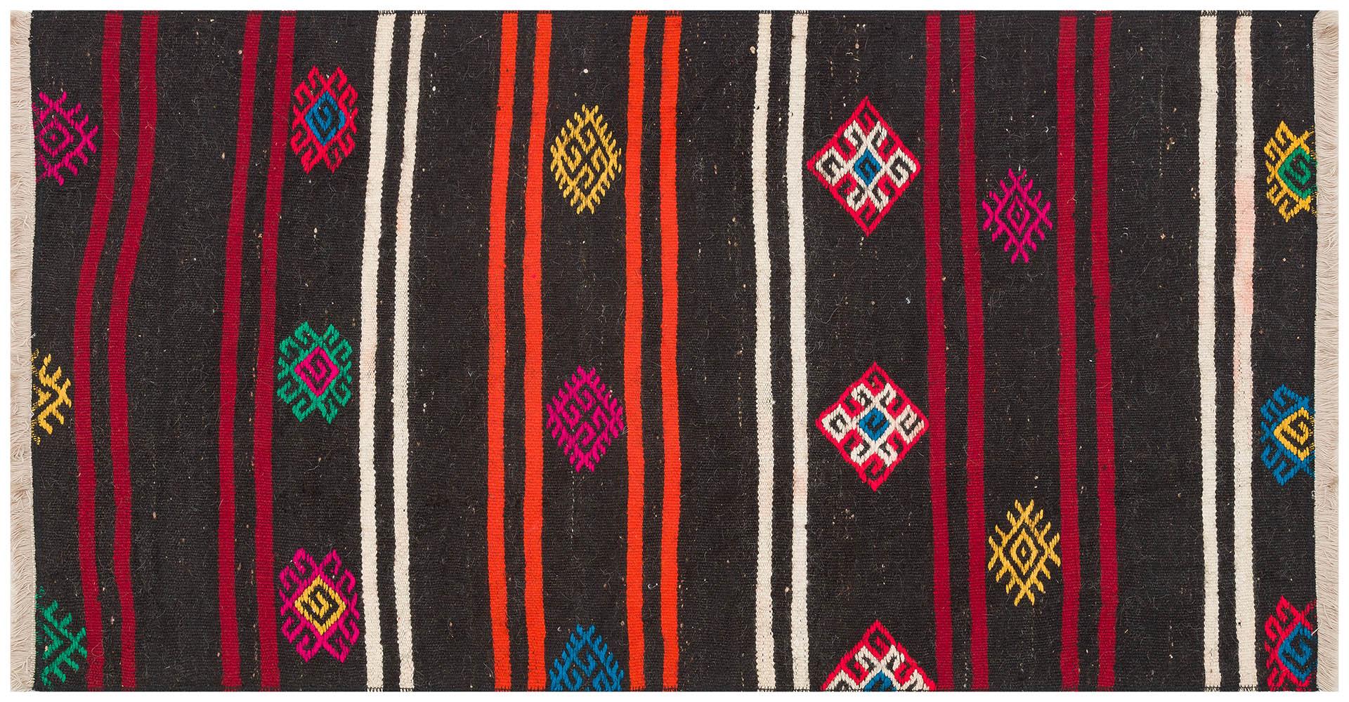 EŞSİZ EL DOKUMA ÇOK RENKLİ DESEN  KEÇİ KILI KİLİM