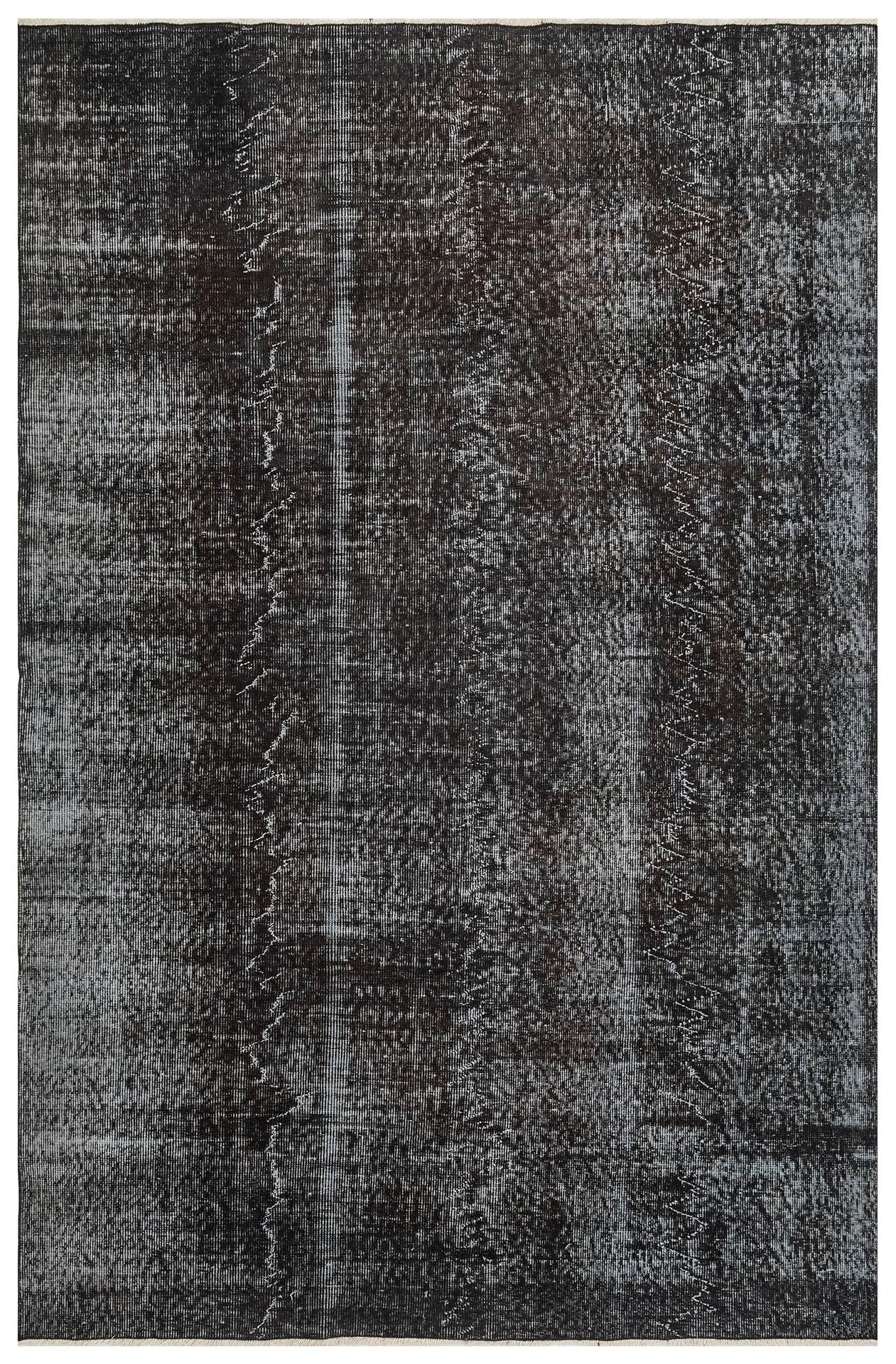 EŞSŞİZ EL DOKUMA SİYAH RENGİ RETRO VİNTAGE HALISI