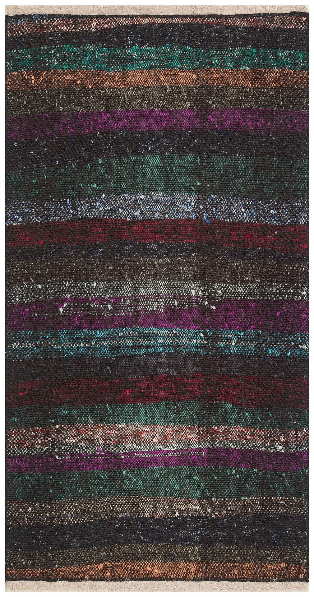 GERÇEK EL DOKUMA ÇOK RENKLİ DESEN KEÇİ KILI YÜN KİLİMİ