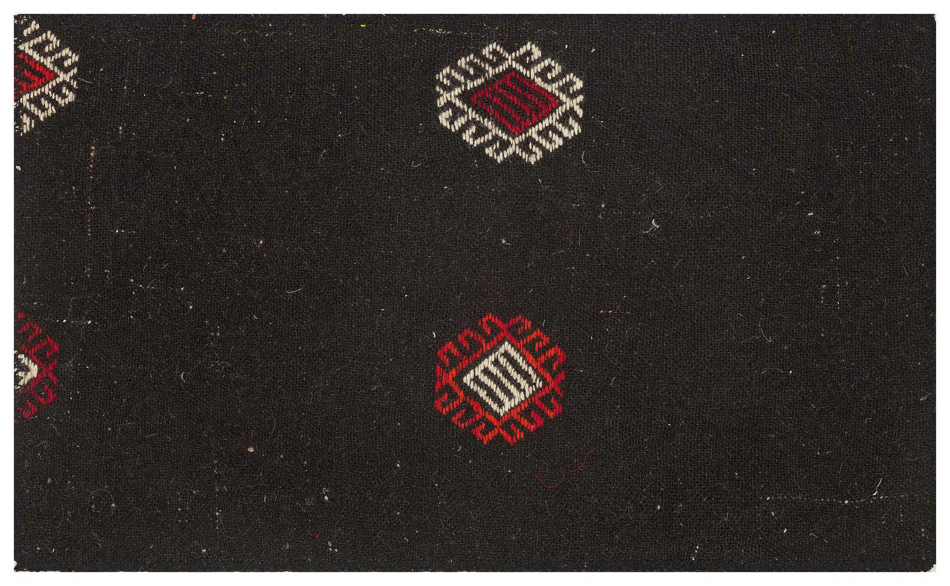 SİYAH RENGİ ANADOLU EL DOKUMA KİLİM PASPAS