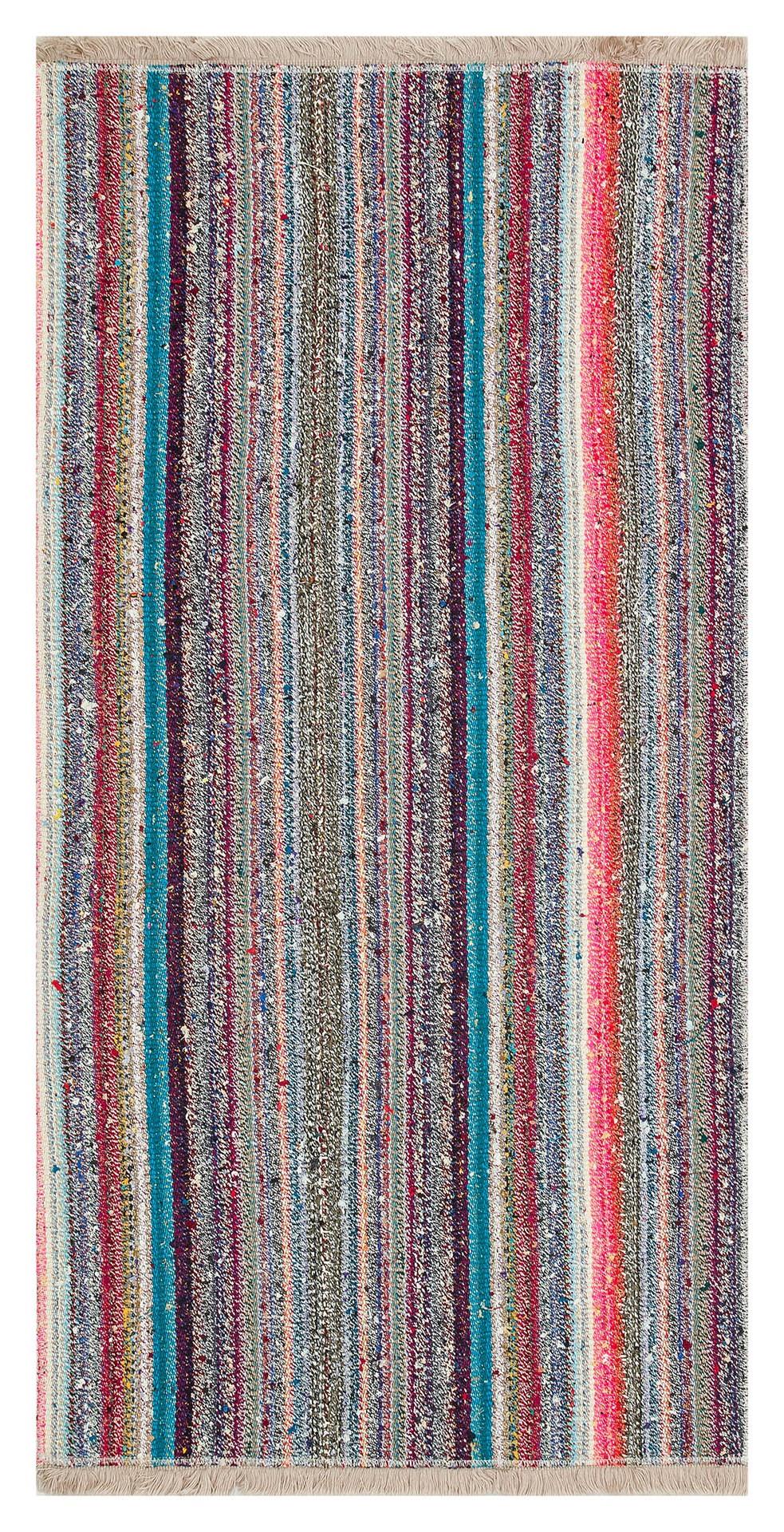 ÇOK RENKLİ ÇİZGİLİ DESEN ÇAPUT PALA KİLİM