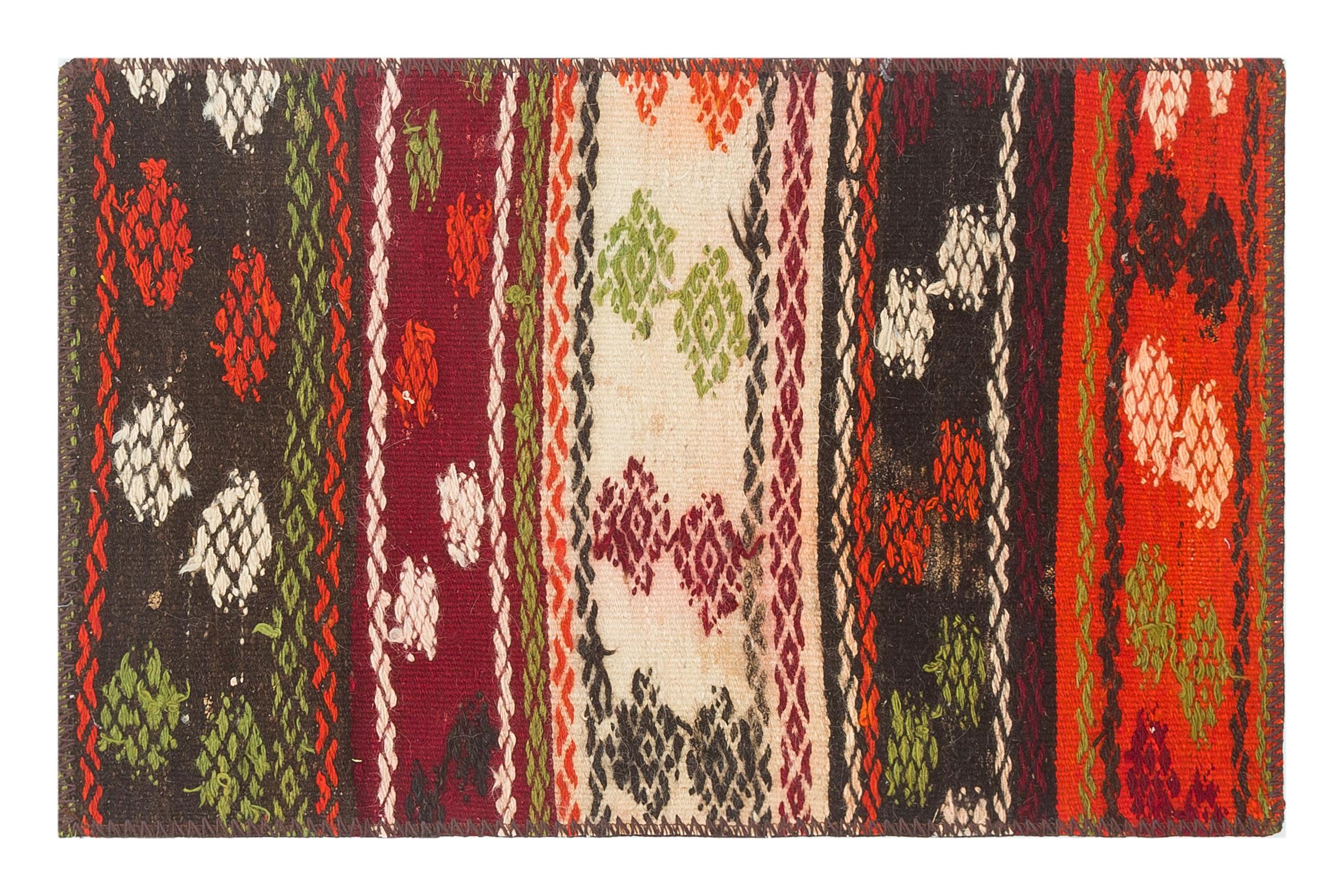 ÇOK RENGİ EL DOKUMA KİLİM PASPAS