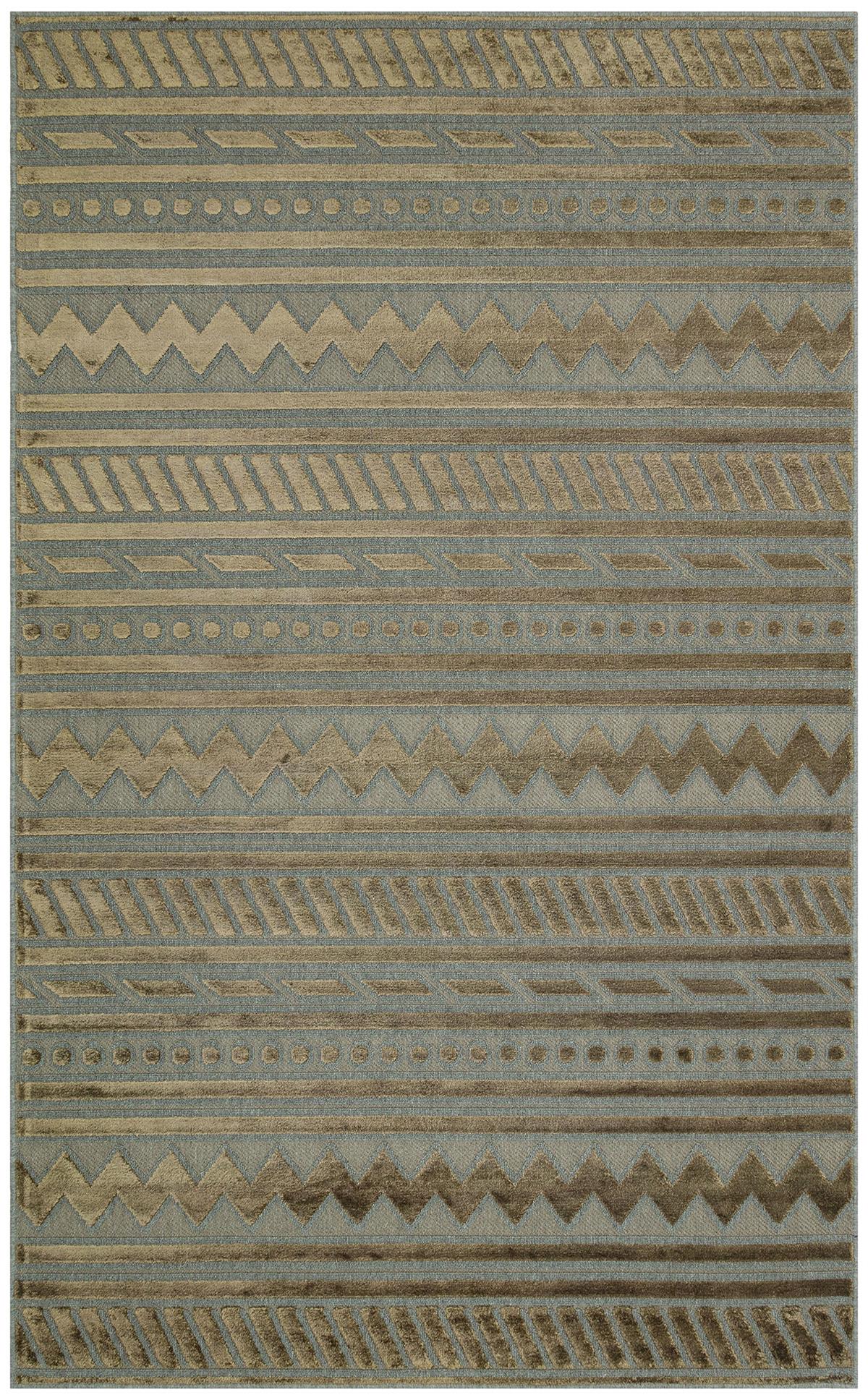 GREEN  DYED YÜKSEK ALÇAK DOKULU NATUREL YÜN VE VISKON MODERN DOKUMA HALI