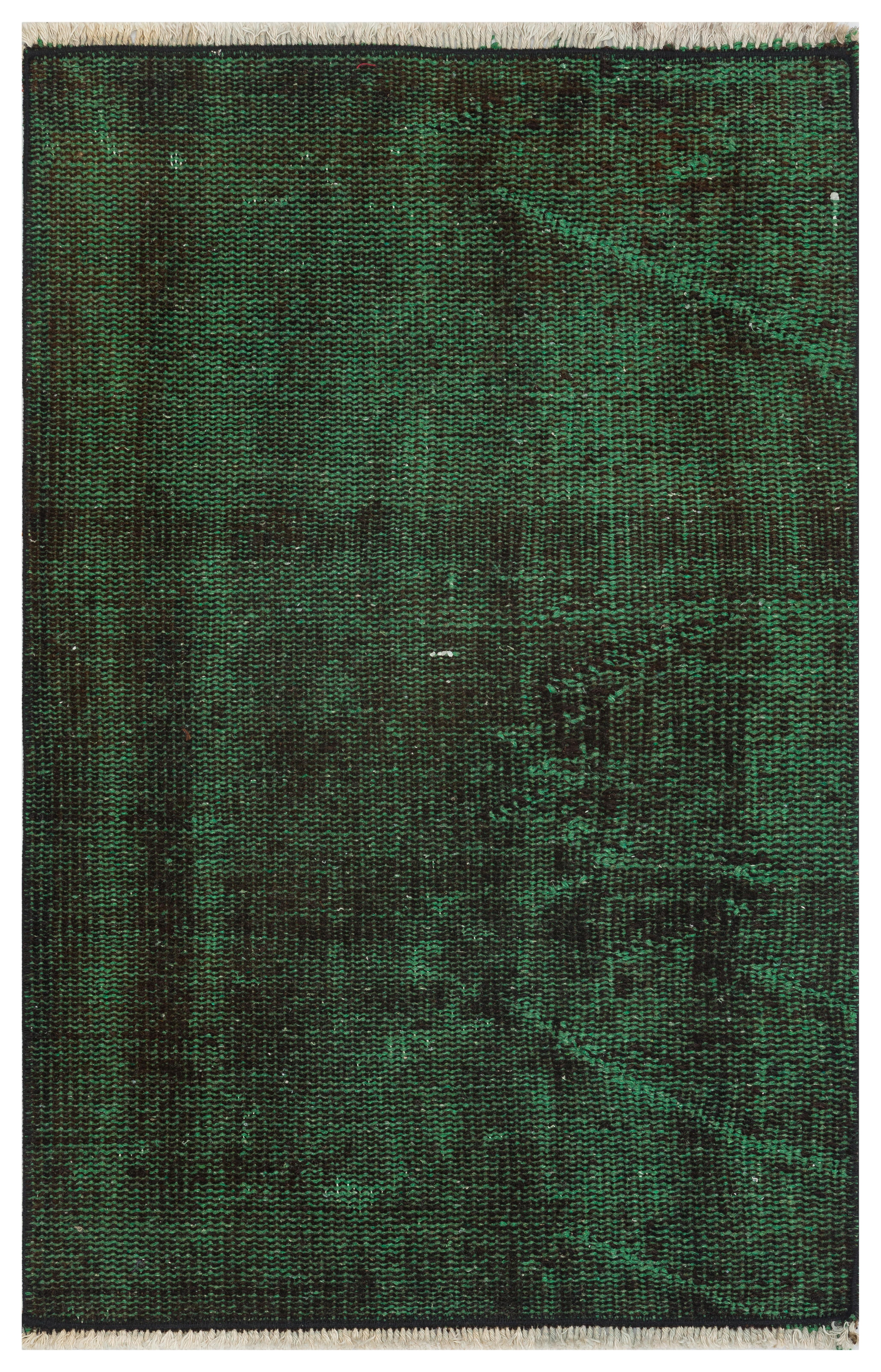 GERÇEK EL DOKUMA YEŞİL RENGİ VİNTAGE HALI PASPAS